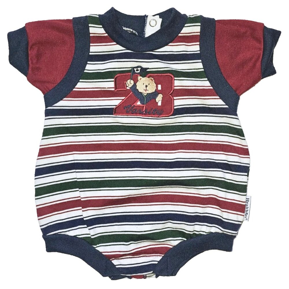 Vintage HEALTHTEX Varsity Bodysuit, 0-5M
